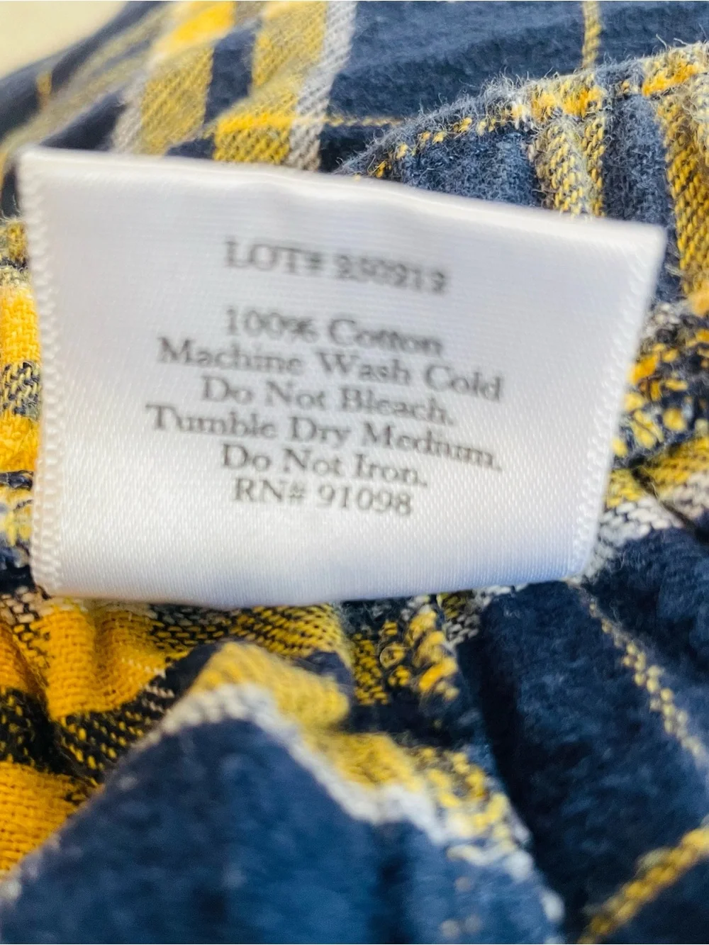 Stone Ridge Gators Navy and Yellow Plaid Flannel Lounge Pants